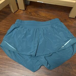 Hotty hot shorts EUC size 6 blue lululemon small lined. 2.5” inseam
